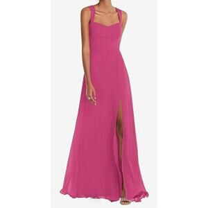 NWT After‎ Six CONTOURED WIDE STRAP SWEETHEART MAXI DRESS TEA ROSE Size 12 R